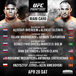 Результаты UFC в Санкт-Петербурге: Оверим vs. Олейник